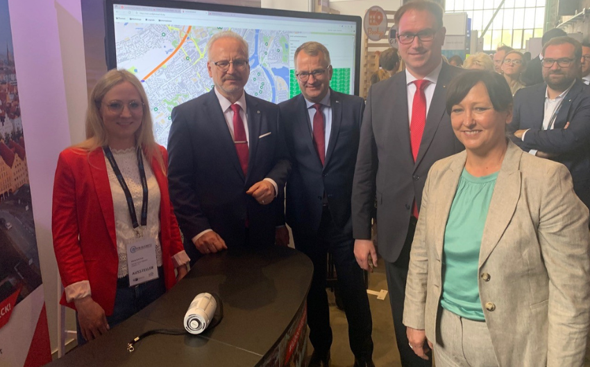 Lettland Staatspräsident informiert sich über Digitalprojekte und  EnergieCluster Digitales Lübeck